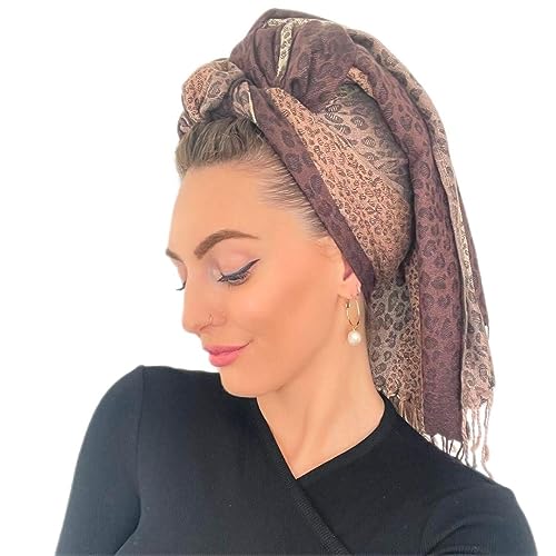 Wrapunzel Pashmina Super Soft Animal Print Scarf for Headwrapping and Fashion. 5 Custom Made Colors of Luscious