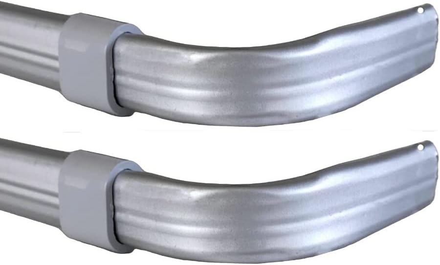 Yafa Home Fashion Heavy Duty Single Standard Adjustable Curtain Rod Hardware Included (Silver Grey, 48" - 86" [2PCS])
