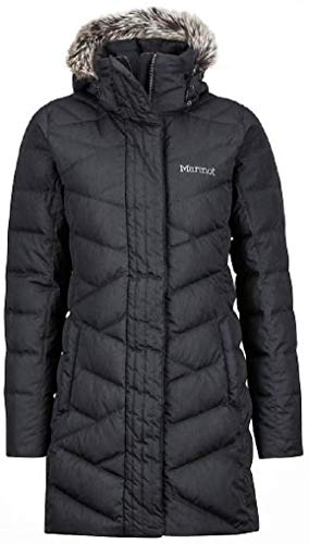 Marmot Women Varma Long Quilted Hooded Down Jacket Black Medium