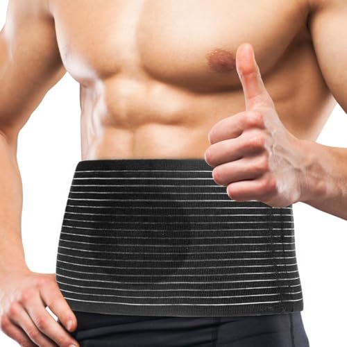 HIRVO Cotton Umbilical Hernia Belt For Hernia Support Brace With Detachable Compression Pad,Ideal For Navel Hernia Pain Relief For Men & Women -Free Size