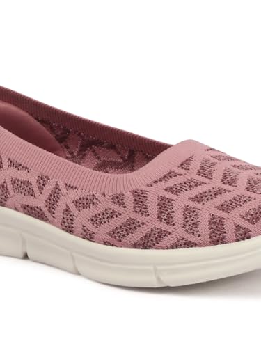 Image of Carlton London Women's Breathable Lightweight Everyday Patterned Ballet Flat