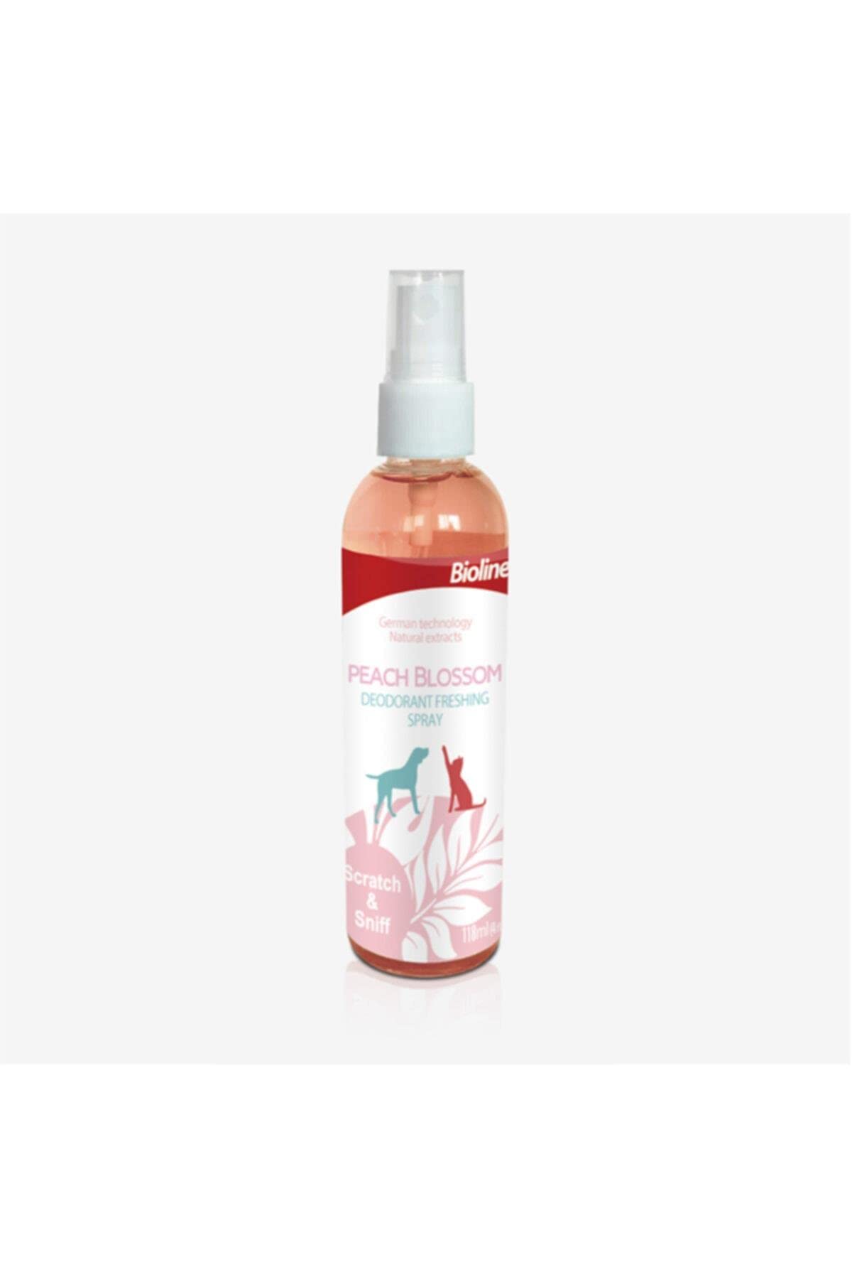 Bioline Peach Blossom Deodorant Freshing Spray 118ml, multicolor