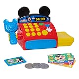 Disney Jr. Mickey Mouse Cash Register Playset – Interactive Pretend Play Toy with Sounds & Play Money, Fun Easter Basket Gift for Preschool Kids