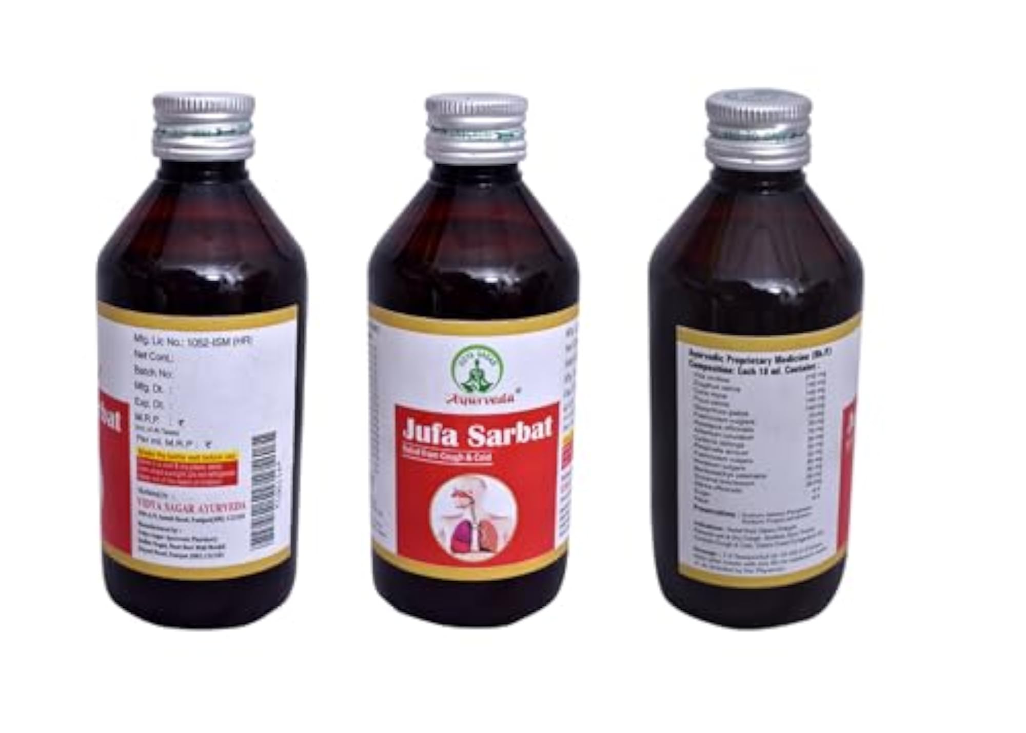 Jufa Sarbat Syrup 200ml for Cough and Cold Relief