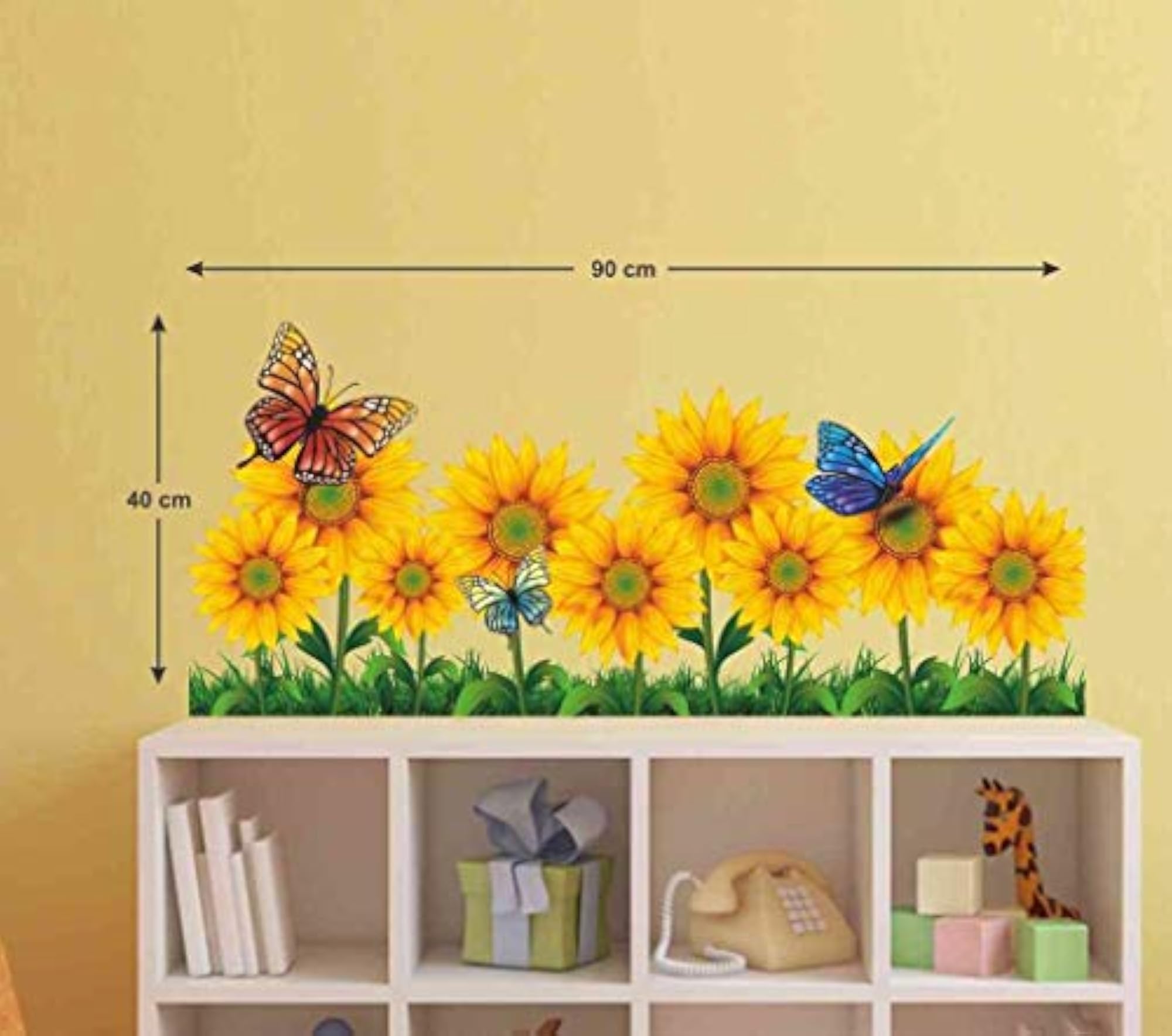 Sunflowers Waistline Skirting Border Wall Sticker