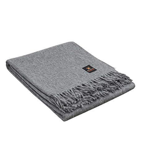 Superfine Alpaca Wool Throw Blanket - Lightweight Alpaca Merino Wool