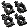 XINCHAO 4 Pièces 10mm Support de Rétroviseur de Moto Universel Miroir Guidon Moun Universel Support de Montage en Aluminium pour 22Mm Guidon (Noir)