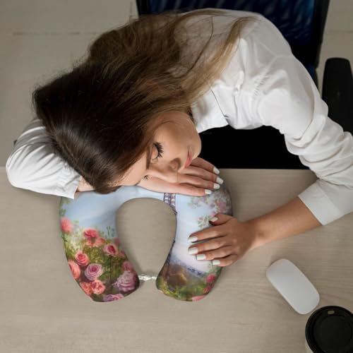 Almohada de espuma viscoelástica para viaje cuello U miniatura 7