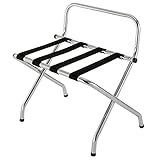 USTECH Chrome Luggage Rack with High Back