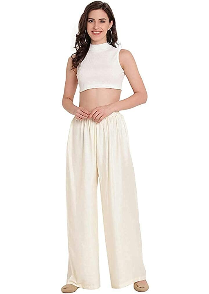 Thrifty Thread Palazzo Pants for Women | M to 5XL | Plus Size Palazzos | Non-Transparent