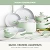 GreenPan Dover Healthy Ceramic Nonstick, 12 Piece Cookware Pots and Pans Set, PFAS-Free, Dishwasher Safe, Comfort Grip Handle, Pastel Green #4