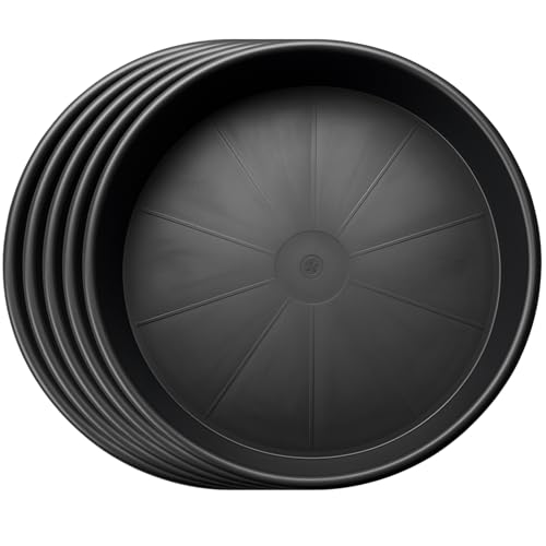 FUTURE GARDENING Plant Pot Saucers 18cm 25cm 30cm 35cm 40cm 45cm 50cm Black Round Drip Tray Base/Plant Tray for Pots Multi Pack 1100 (Ø 30cm Pack of 5)