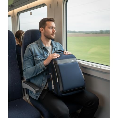 Image of HORNBULL Travel Backpack for Men 45L Large Heavy Duty Office Travel Laptop Bag Fit Upto 17 inch Laptop 1680D Polyester Water-resistant Padded Overnight Laptop /Clothes Bag with Multi-Pocket