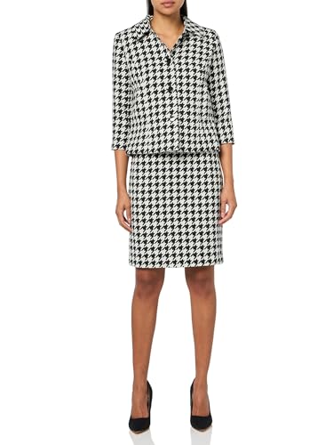 Women's Four Button Boxy Blazer & Skirt, 2pc Set