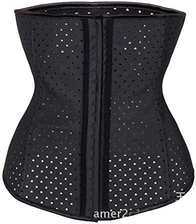 GenericWorldCare® Latex Trainer Belt Fajas Colombianas Slimming Shapewear Corset t Cincher Body Shaper with 3 Hook Row weigh Loss Corset Color 8227 Black 30 cm Size S49849 | Pack of 1