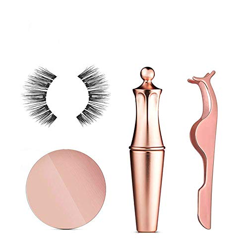 Kit de pestañas con delineador de ojos magnético, delineador de ojos líquido reutilizable 3D con pinzas de pestañas falsas magnéticas para maquillaje de ojos (KS02-5 Set) Cover