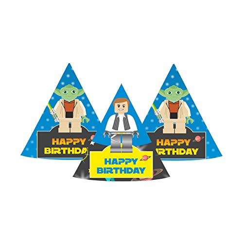 Image of Pretty UR Party Star Wars Party decorations Kit - 80 pcs includes Bunting, balloons, thank you, centerpiece, danglers, Caps, Jedi Party Supplies, Star War Birthday Decor, DIY decor Pack for kids