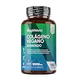 Colágeno Vegano Complex 180 Cápsulas - Suplemento con Resveratrol Natural, Vitamina E, C, Ácido Hialurónico y Zinc - Origen Vegetal y Puro, para 2 Meses