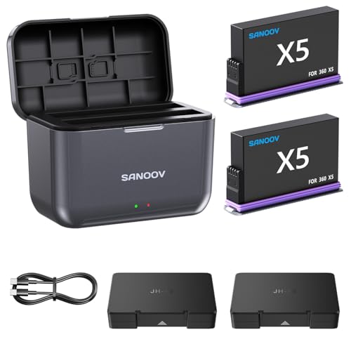 Batterie 360 One X5 pour filmer vos aventures plus longtemps grâce au chargeur double nomade