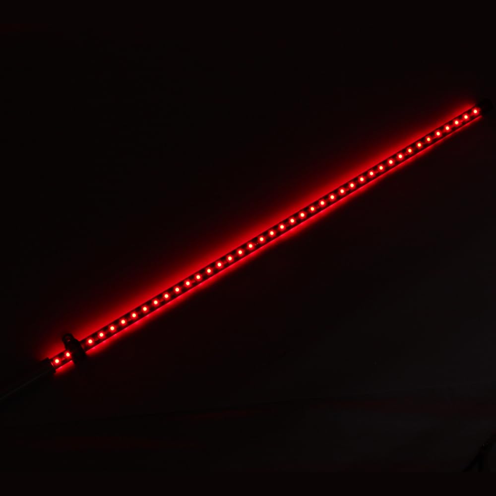 Amazon | オートバイ用 旗棒黒 LED レッド 発光 フラッグポール 900mm