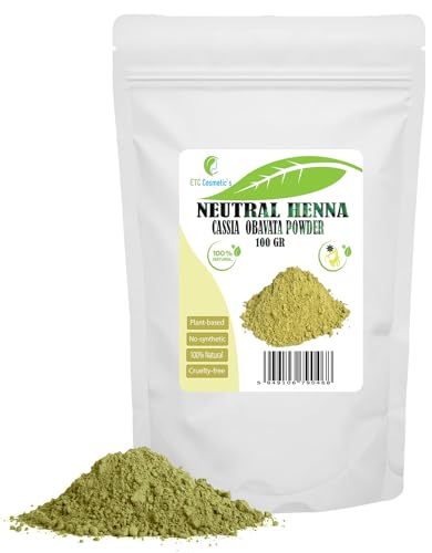 Polvo de Cassia Obovata (Henna Neutral, polvo de casia) - 100 gr - Tiene propiedades acondicionadoras y equilibrantes del cuero cabelludo, da fuerza y brillo, mejora la apariencia del cabello.