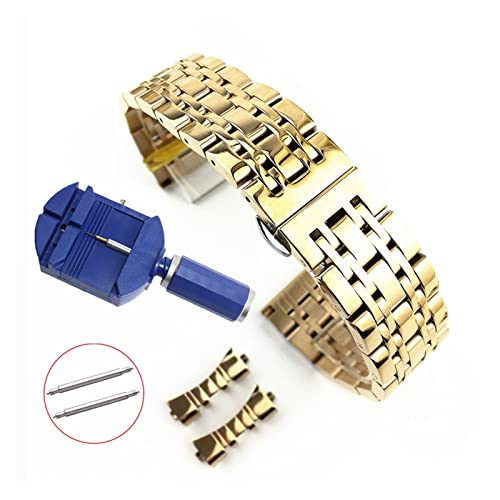 Bracelet de montre de remplacement en acier noir 18mm 20mm 22mm