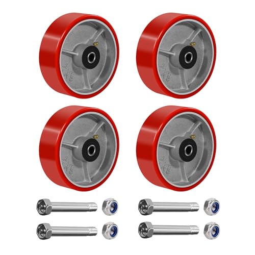 Roulettes robustes en polyuréthane et fonte pour chariot de transport industriel