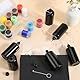 GORGECRAFT 6 Set Schwarze Klebstoffflasche Mit Nadelspitze 100ml Kunststoff Applikatorflaschen Mit Feiner Präzisionsspitze Quetschpipette Mit 4 Mini Trichtern Für Klebstoff Tinte Flüssiges Öl Malen