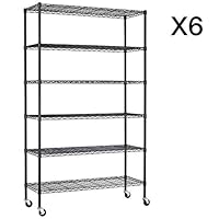 Algopix Similar Product 18 - 6 Tier Adjustable Wire Metal Shelving
