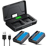 JINVAL LP-E10 LP E10 Battery 2 Pack and Charger Case for Canon EOS Rebel T3 T5 T6 T7 T100 Kiss X50 X70 X80 X90 EOS 1100D 1200D 1300D 1500D 2000D 3000D 4000D Camera