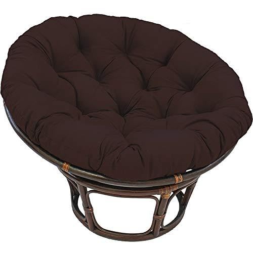 Coussin de fauteuil œuf suspendu avec cravates pour stopper le glissement sur rotin épais