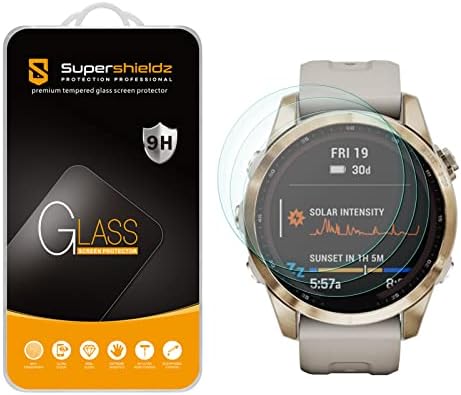 Supershieldz (3 Pack) Designed for Garmin Fenix 7S/7S Pro (Solar/Sapphire Solar) [42mm] / Epix (Gen 2) / Epix Pro [42mm] Tempered Glass Screen Protector, Anti Scratch, Bubble Free