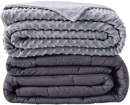 Traumreiter Gewichtsdecke +Bezug Nicky Silber I Einschlafhilfe Erwachsene & Anti Stress Kuscheldecke flauschig I Therapiedecke für Erwachsene & Kinder I schwere Schwere Decke Entspannungsdecke Cover