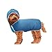 Blue Gradient Pet Bathrobe Soft Pet Bathrobe with Hood Wearable Dog Towel