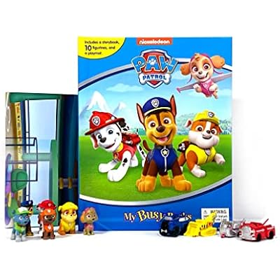 Paw Patrol My Busy Books - Storybook, 10 figurines, playmat