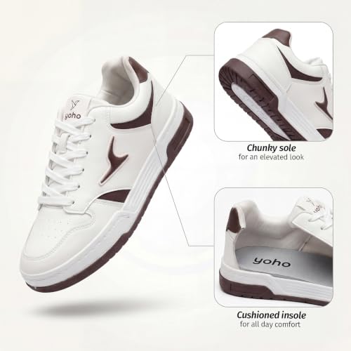 Image of YOHO Men's Sneakers Flo | Stylish & Comfortable | Low Top, Lace Up Casual Shoes for Man /Gents