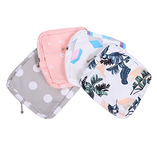 COLLBATH 4個 生理用ナプキン収納袋 ポーチ pouch 女性 再利用可能期間 小さい と 携帯用サニタリーホルダー デリケートなサニタリーホルダー 携帯生理用バッグ ポリエステル
