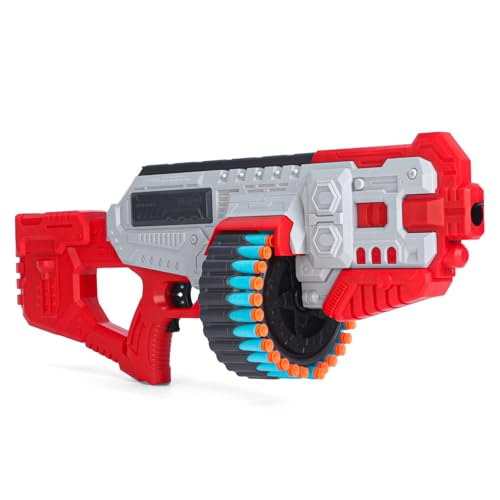 Image of Play Nation Premium Automatic Dart Gun for Kids,Dart Gun With Rotating Drum,40 Soft Foam Dart &Rechargeable Battery,60ft Shooting Range,Fun Target Shooting Battle Fight Game for 8+ Years,Birthday Gift
