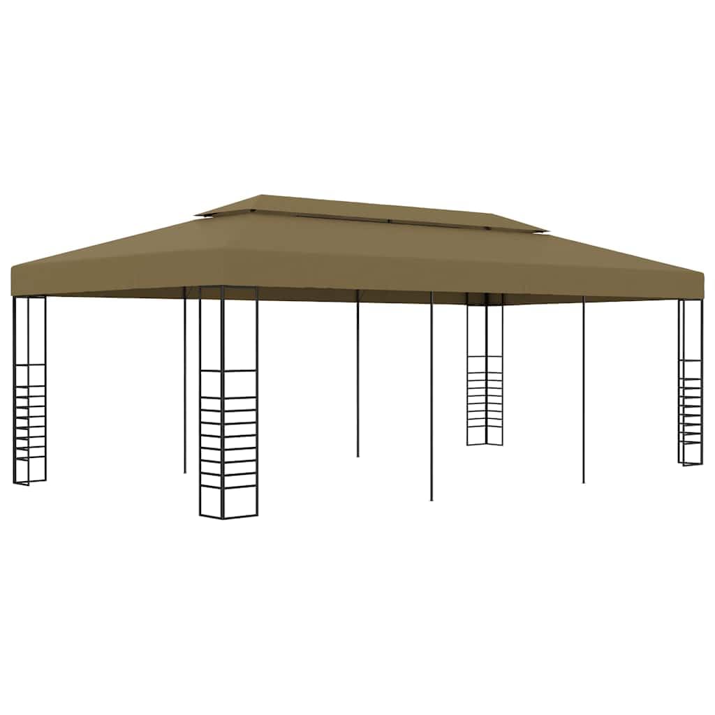 Générique Belvédère 6x3x2,7 m Taupe 180 g/m²,Structures extérieures, Auvents & abris,312230