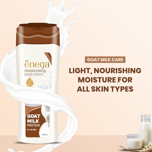 Image of Enega Goat Milk Protein For All Skin Non Grassy & Deep Nourish Moisturizing Body Lotion for Men & Women - 300 ML (Pack of 1)