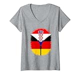 Photo Gallery donna croazia germania bandiera croata tedesco cerniera maglietta con collo a v Photo Gallery donna croazia germania bandiera croata tedesco cerniera maglietta con collo a v