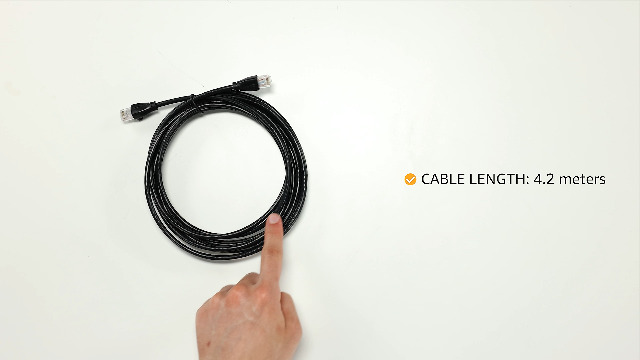Image of Amazon Basics RJ45 Cat-6 Ethernet Patch Cable, 1Gpbs Transfer Speed, Gold-Plated Connectors, 14 Foot, for PC, TV, Tablet, Router, Printer, Gaming, Black