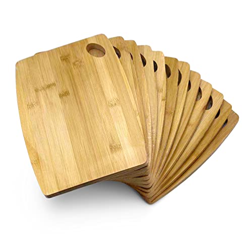 Set de 12 tablas redondas de bambú con mango miniatura 1