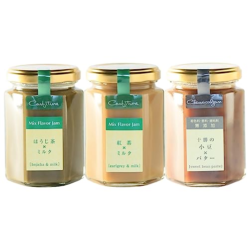 果実商千総 コンフィチュール ほうじ茶×ミルク 紅茶×ミルク 十勝の小豆×バター【北海道・沖縄県・離島 配送不可】