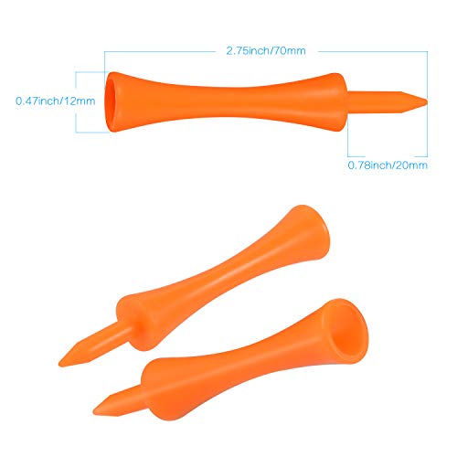 Zocipro-100-Pcs-70mm-Plastico-tee-Golf-Durable-tee-Golf-de-Castillo-Adecuado-para-Driver-Golf-Estera-de-Practica-de-Golf-y-Bolas-Golf-Plastico