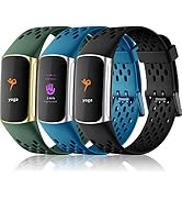 Epova 3 Stück Armband Kompatibel mit Fitbit Charge 5 Armband, Weiche Atmungsaktive Verstellbares ...