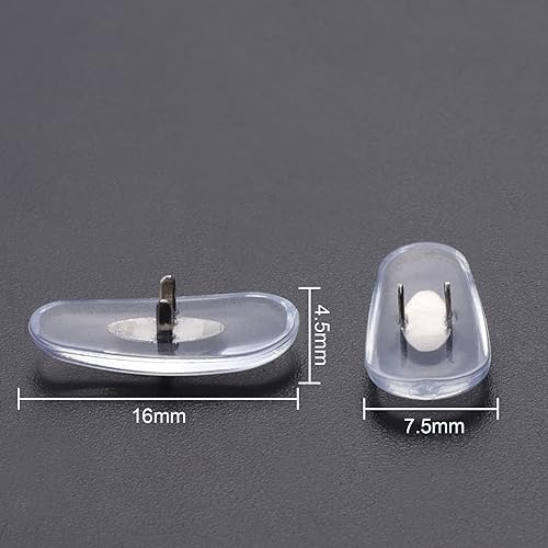 Image of Clear Soft Silicone Replacement Nose Pads for Ray-Ban Aviator RB3025 /RB3026 /RB3030 /RB3211 /RB3362 /RB3445 /RB4175
