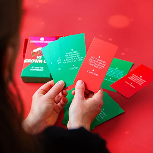 Talking Tables Kinder vs. Erwachsenen-Weihnachtsspiel für Familien | Weihnachtsquiz-Fragen, lustige Tischspiele, Strumpffüller, Weihnachtsabend-Boxfüller, Geschenke für Kinder
