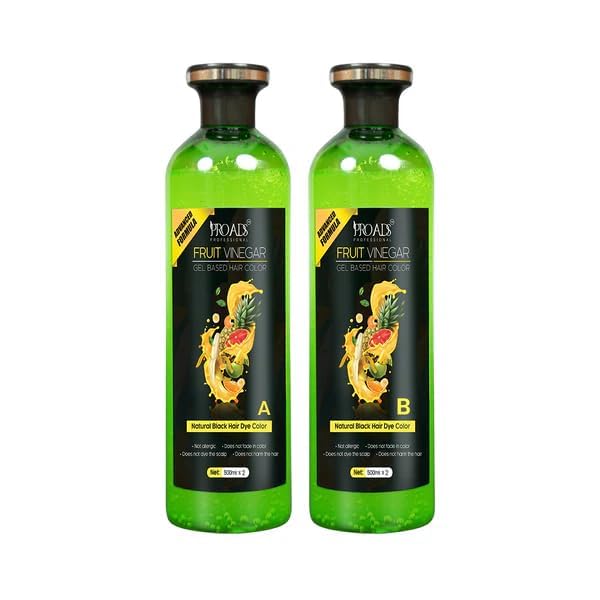 PRu. ADS Fruit Vinegar Hair Gel Color/Black color. (2 * 500 ml)