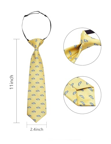 Alizeal Toddler 11inch Length Printed Fun Novelty Stripe Solid Boys Neckties2